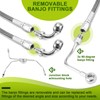 Mofun 76.7" Extended Length ABS Hydraulic Front Brake Line Compatible