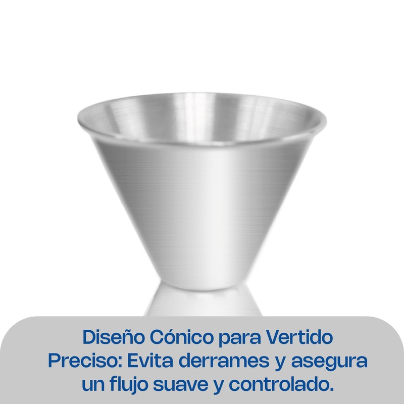 Medidor para bebidas doble de acero inoxidable 1 y 2