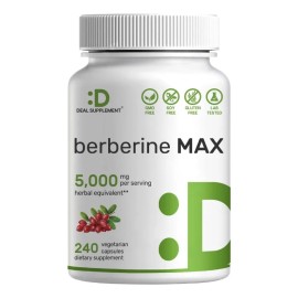 Berberina Max 5000mg Control Glucosa + Corazón Sano 240 Caps Sabor Sin Sabor