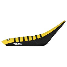 Enjoy Mfg Seat Cover - Compatible Fit for 2004-2013 Yamaha YFZ 450 4 Wheeler Quad ATV #200 (Black Sides/Yellow TOP/Black Ribs)