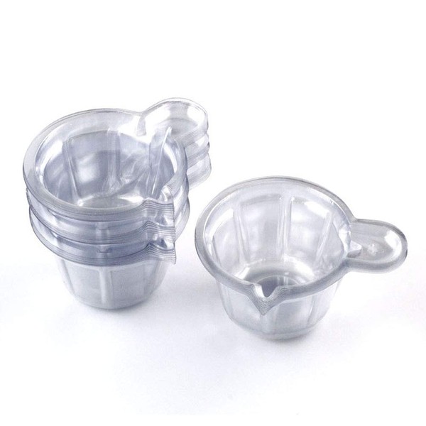 100 Pcs 40ml Clear Plastic Dispensing Cups Disposable Mixing Cups