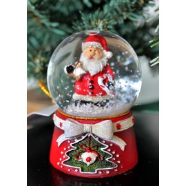 Gisela Graham Christmas Red Santa Father Christmas Mini Snow Dome Snow Globe 6cm