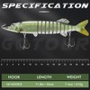GOTOUR Fishing Lures Lifelike Multi Jointed Swimbait for Freshwater and