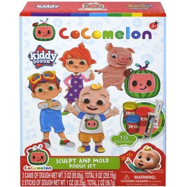 Creative Kids Cocomelon Kiddy Dough Sculpt and Mold Modelling Compound Set with Moulds