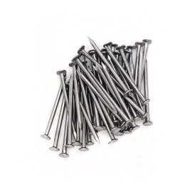 cSeao 50pcs 2.8mm Diameter 100mm / 4 Inches Flat Head Nails for Picture Wall Hanging, Common Nails, Wood Nails