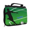 Toiletry Bag with Name Tayler and Football Design with Goal