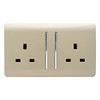 Trendi Switch 2 Gang Artistic Modern Glossy 13 Amp Electrical