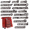 Magnetic Tool Box Labels - 15-Pack, Reusable Magnetic Toolbox Labels