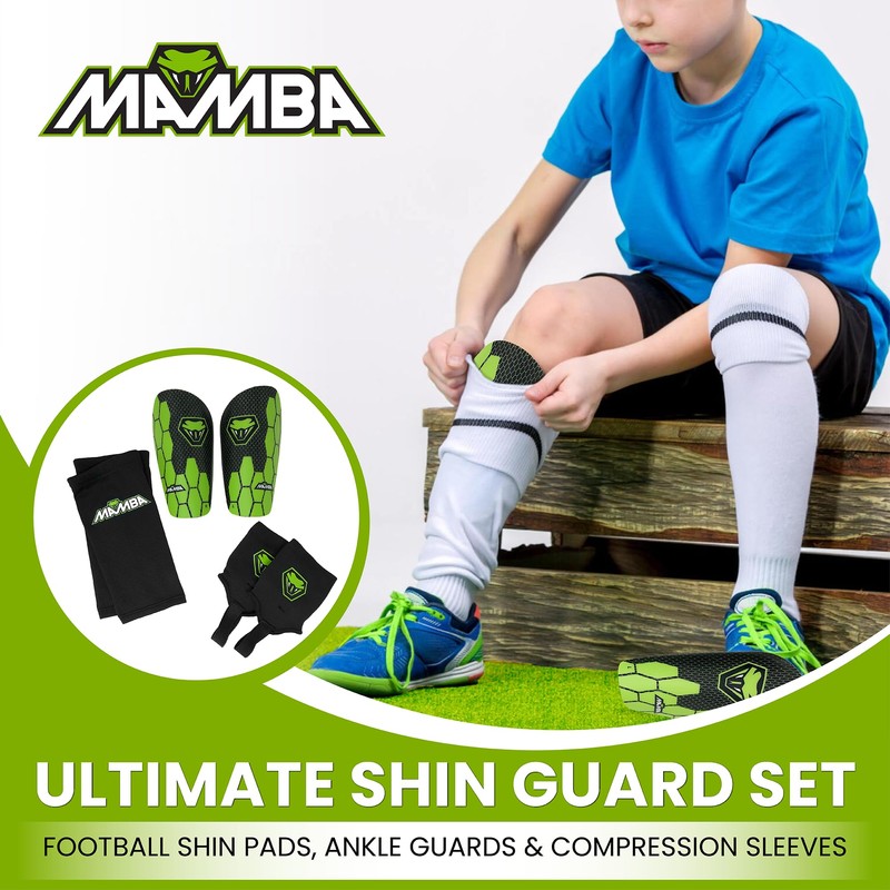 MAMBA Ultimate Shin Guard Set | Football Shin Pads, Ankle