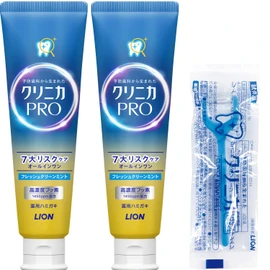 Clinica PRO All-In-One Toothpaste, Fresh Clean Mint, Toothpaste, Fluorine, Periodontal Disease, 3.4 oz (95 g) x 2 + Floss Included