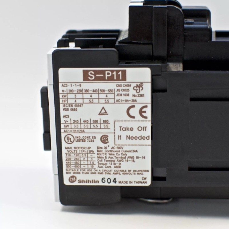 Shihlin Magnetic Contactor S-P11 3A1a (Normally Open) Coil: 110V