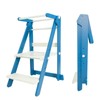 Foldable Toddler Learning Standing Tower, WOOD CITY Montessori Kitchen Step