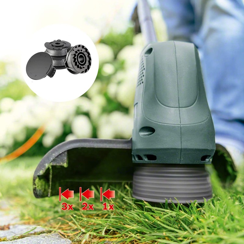XIJIANG 3 Pieces Grass Trimmer Thread Spool, Φ1.65 mm 4.9