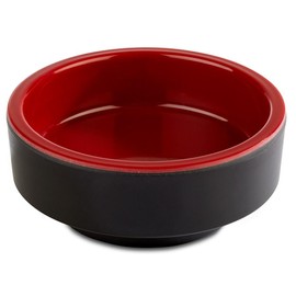 APS Asia Plus 15467 Bento Box Diameter 7.5 cm Height 3 cm Melamine Black Matt Red Glossy