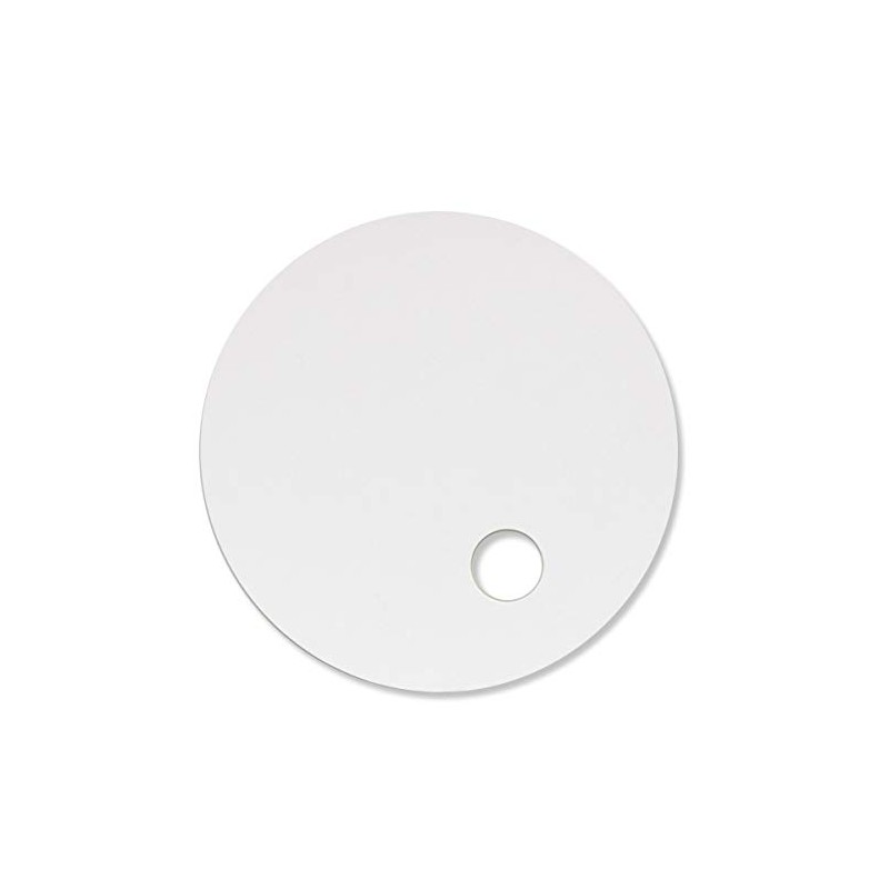 Round Fan, Double Sided, White, Set of 10 [Set of