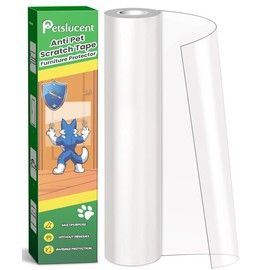 Petslucent Door Protector from Dog Scratching, Cat Anti Scratch Tape, Clear Training Self Adhesive Tape for Carpet, Sofa, Couch, Door (11.8in x 16.4ft)