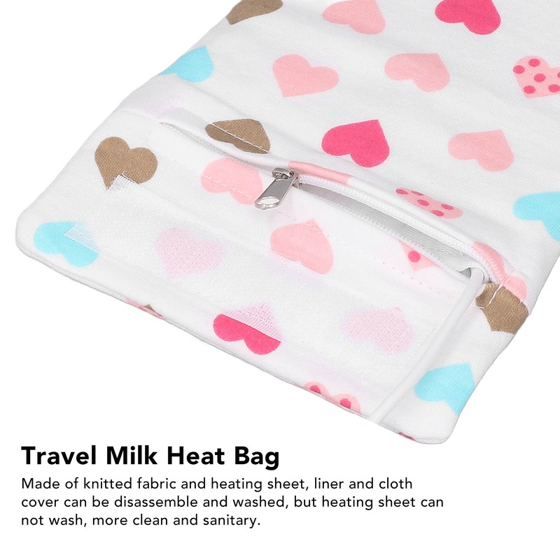 Travel Milk Heat Bag USB Portable Compact Zip Closure Thermostat