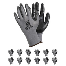 TK Gloves RAVEN/Assembly Gloves/Size 11, 12 Pairs/Grey/Assembly Gloves/Gloves Work Gloves/Intended for Precision Work/Require Accuracy