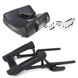 Master Massage Universal MusicMaster Ergonomic Dream Face Cushion and Deluxe Adjustable Ergonomic Dream Face Cradle Set - Massage Table/Massage Chair Headrest Platform Set (Black)