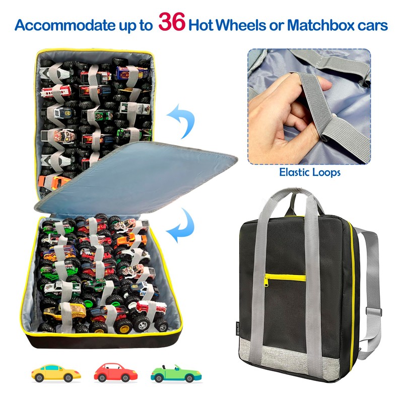 KISLANE Monster Trucks Storage Backpack - Versatile Carrying Case With