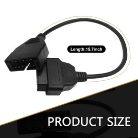 Polcatay OBD1 Scanner, OBD1 12 Pin to OBD2 16 Pin Code Reader Adapter, Waterproof Plug and Play Scanning Diagnostic Extension Tool Cable Connector, Compatible with GM Repair Accessories (Black)