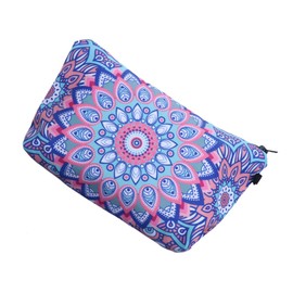 Mikinona Portable Makeup Bag with Mandala Flower Design Multi-Functional Travel Toiletry Organizer for Women Lightweight Cosmetic Case for Makeup Skincare Essentials for Travel Daily Use
