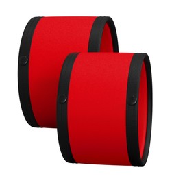 Great Call Athletics | Ice Hockey Referee Armbands Red Orange Arm Band for Umpire Jersey Linesman Force Penalties Pair of 2 (Red, Large/XL (48-60))