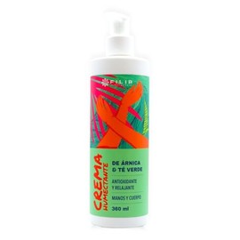 Crema Humectante de Árnica y Té Verde | Hidratación Profunda, Suaviza y Refresca la Piel | Aroma Natural y Uso Diario | 360 ml