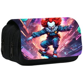 JXBBAAC Joker Pencil Case Large Capacity Pencil Case 3D Print Kids Pencil Case Boy Girl Pencil Case for Teen Gift, pink, Garment bag