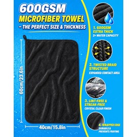3 Pcs Magic Bathroom Drying Cloth 40×60 cm – Streak-Free, Super Absorbent