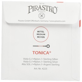 TONICA 4223 Viola Strings, G-Wire, Nylon, 4/4, Silver Roll