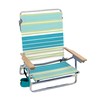 Rio Brands Classic 5 Position Lay Flat Folding Beach Chair,