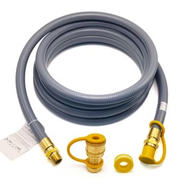 15FT, 24FT, 30FT 3/4" ID Natural Gas Hose with Quick Connect 3/4" ID Natural Gas Hose with Quick Connect Fittings for NG/LP Propane Appliances, Generators,Grill,Patio Heaters (24FT)