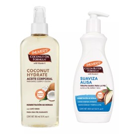 Palmers Crema Suaviza Alisa + Aceite Corporal Hidratante Kit