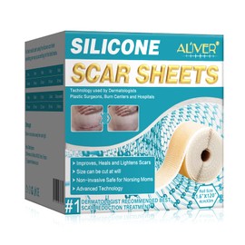  Silicone Scar Tape(1.5”x 120”), Scar Removal Strips for Acne Scars, Keloid Surgery, C Section Scar Silicone Strips - Scar Sheets 6-8 Week Supply silicone tape for new scars.
