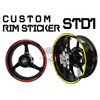 AXXL Motorcycle 17" Wheel Custom Rim Sticker STD1 (Fluorescent Green)