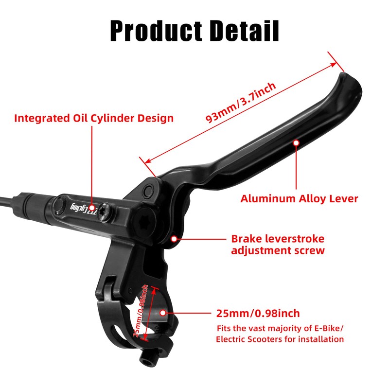 ZTZ MTB Hydraulic Disc Brake Set, Dual Piston Hydraulic Brake