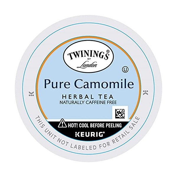 Twinings Herbal Camomile Tea K-Cup Pods for Keurig, Naturally Caffeine Free, Made with Pure Camomile Blossoms, 24 Count (Pack of 1)