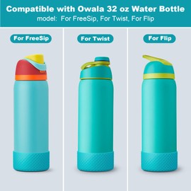 Beonsky Silicone Boot for Owala Water Bottle 32 oz, Anti-Slip Protective Sleeve for FreeSip/Twist/Flip Stainless Steel Water Bottles Accessories