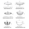 SHIMOYAMA Stainless Steel Bowl & Plate 6-Pcs, Mixing Bowls with