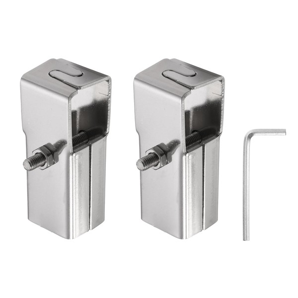 sourcing map 2Pcs Square Structural Pipe Connectors 2 Way End