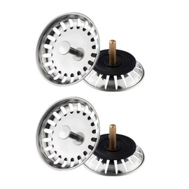 Stainless Steel Sink Strainer Plug Set, 4-Pack Kitchen Sink Waste Plug Drain Stopper Basket Filter, Rust-Proof and Durable Sink Strainers for Kitchens and Bathrooms (78mm)