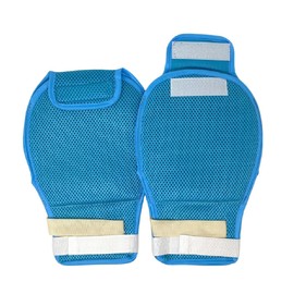 pkpohs Nursing Mitts, Open Fingertips, Set of 2, Nursing Gloves, Mittens, Mesh, String Included, Dementia