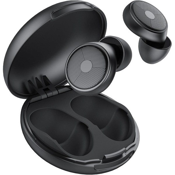 45dB Black Sleep Noise Canceling Earplugs | Soft Reusable Silicone