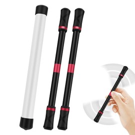 AYXXZJD 2 Pieces Pen Spinning Spinner Pen Gaming Pen Spinning Mod Gaming Spinning Pens Flying Spinning Pen Finger Rotating Pen for Kids Adults Office Supplies with Instruction Manual (Red)