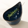 Herb Stripper Bowl, Ceramic Herb Peeling Bowl, Kitchen Herbs Leaf