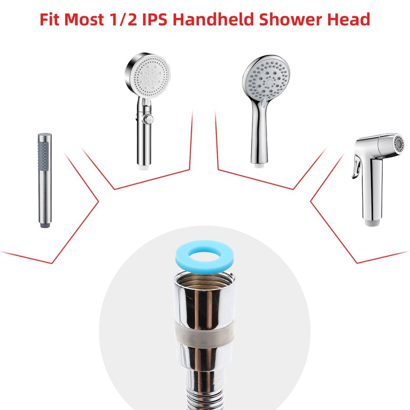 LEEGAWU Shower Hose, 79 Inches Extra Long Stainless Steel Handheld