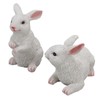 1 Pair Bunny Rabbit Ornaments Decorations Resin Art Craft Animal