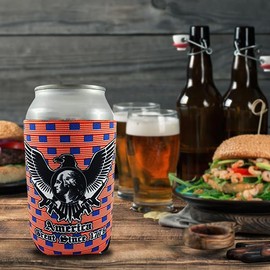 FancyPants FunTime America Coolie Can Cooler - Patriotic Can Cooler - Funny Beer Can Gag Gft