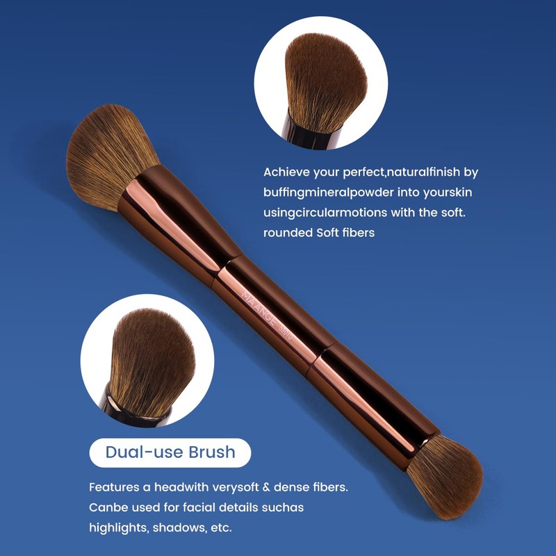 MAANGE 20 PCS Foundation Makeup Brush Set, Double-ended Kabuki Brush